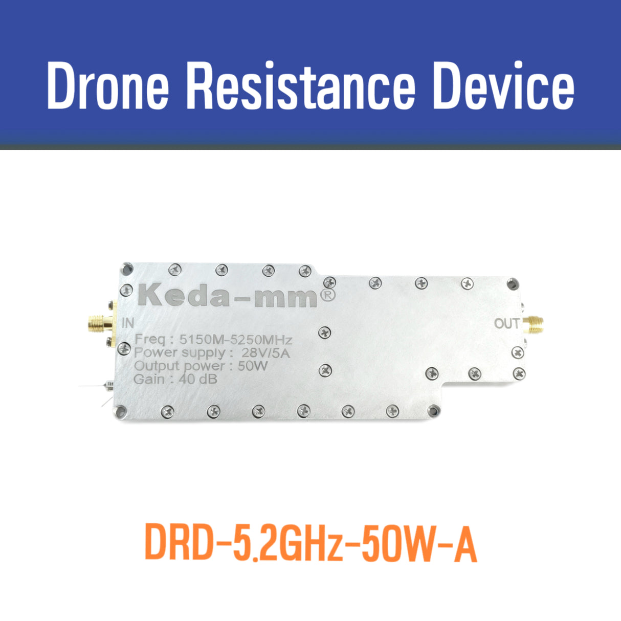 KEDA-MM DRD-5.2G-50W-A Anti drone module Drone Resistance Device Power Amplifiers Module