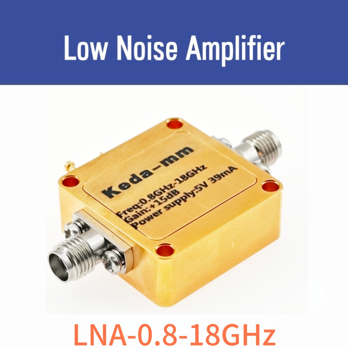 KEDA-MM RF microwave Amplifier Low noise amplifier LNA-0.8-18G LNAS